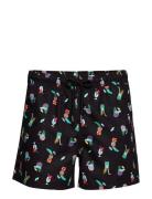 Happy Socks Tiki Soda Swim Shorts Svart