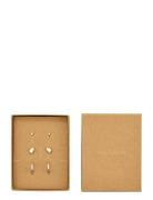 Pilgrim Halo Gift Set, Earrings 3-In-1 Set Brun