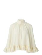 Malina Esti Chiffon Cape Blouse Kräm