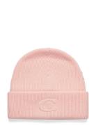 Coach Accessories Embossed C Knit Beanie Rosa