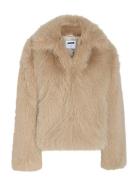 NOISY MAY Nmevie L/S Fur Jacket Noos Beige