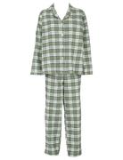 Missya Check Flannel Pyjamas Grön