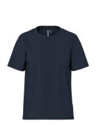 Pieces Pcria Ss Solid Tee Jrs Noos Bc Marinblå