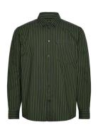 WOOD WOOD Wwday Striped Aa Embroidery Shirt G Grön
