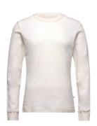 WOOD WOOD Wwemil Waffle Ls T-Shirt Vit