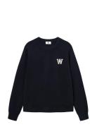 WOOD WOOD Wwcurt Crew Neck 25212 Marinblå