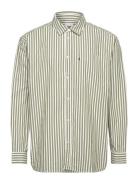 WOOD WOOD Day Striped Shirt Gots Grön