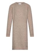 Vero Moda Girl Vmdoffy Ls O-Neck Dress Ga Girl Beige