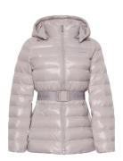 Calvin Klein Belted Lightweight Puffer Rosa