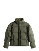 Tommy Jeans Tjw Alaska Grid Down Jacket Ext Khaki Green