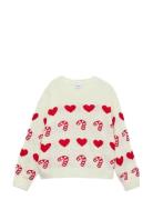 Vero Moda Girl Vmcandyhearts Ls O-Neck Pull. Xmas Girl Kräm