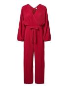 YAS Yasolinda Ls Ankle Jumpsuit S. - D2D Röd