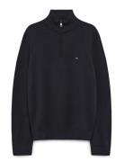 Tommy Hilfiger Essential Cotton Zip Mock Marinblå