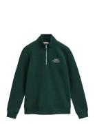 GANT Graphic Half Zip Sweat Grön