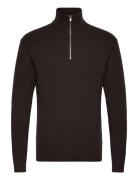 Jack & J S Jprblubarkley Knit Half Zip Brun
