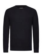Jack & J S Jprblubarkley Knit Crew Neck Ch Ln Marinblå