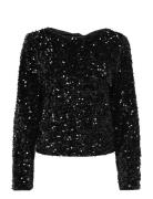 ONLY Onlconfidence L/S Sequin Bow Top Jrs Svart