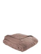 C'est Bon Bedspread Cotton W Linentassels Brun
