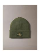 Calvin Klein Monologo Patch Beanie Grön