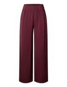 Selected Slflaurina Mw Wide Pant B Burgundy