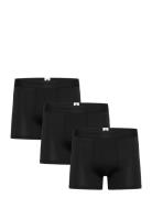 Knowledge Cotton Apparel 3 Pack Boxer Briefs Svart