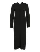 Vila Vikerry O-Neck L/S Knit Maxi Dress-Noos Svart