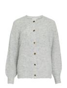 Vila Vilampe O-Neck L/S Knit Cardigan-Noos Grå