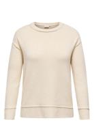 ONLY Carmakoma Carhazel Life Ls Detail O-Neck Bf Knt Kräm