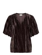 Kaffe Kaelva Jersey Blouse Brun