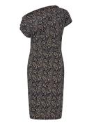 Lauren Ralph Lauren Paisley Jersey Off-The-Shoulder Dress Marinblå