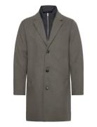 Lindbergh Detachable Collar Lapel Coat Grå