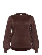 Kaffe Curve Kcregitta Pleat Ls Pullover Brun