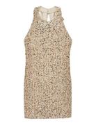 Vero Moda Vmbella Sl O-Neck Short Sq Dress Jrs Ga Beige