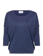 Saint Tropez A2561, Milasz R-Neck Pullover Marinblå