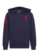 Ralph Lauren Kids Big Pony Fleece Hoodie Marinblå