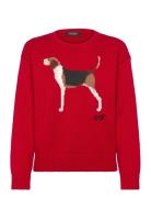 Lauren Ralph Lauren Combed Cotton-Ls Sweater Röd