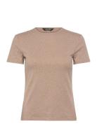 Lauren Ralph Lauren Stretch Cotton Crewneck Tee Beige
