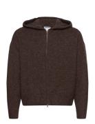 Weekday Boxy Woolblend Hoodie Brun