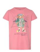 Ralph Lauren Kids Polo Bear Cotton Jersey Tee Rosa