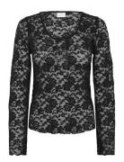 Kaffe Kamerlan Lace Tshirt Svart