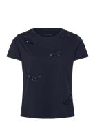 Zadig & Voltaire Alys Hc Embroidery Wings Marinblå