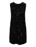 ONLY Onlanika Sl Sequins Bow Dress Wvn Svart