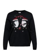 ONLY Carmakoma Carxmas Shine Ls Ck Knt Svart