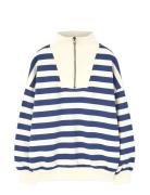 THE ANIMALS OBSERVATORY Stripes Navy Blowfly Sweatshirt Marinblå