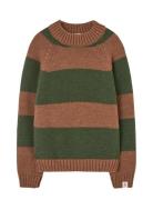 THE ANIMALS OBSERVATORY Stripes Brown Boxfish Sweater Brun