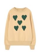 THE ANIMALS OBSERVATORY Hearts Soft Brown Bear Sweatshirt Beige