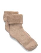 Minymo Cozy Velour Socks Beige