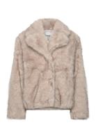 Bubbleroom Faux Fur Jacket Beige