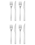 Aida Groovy Cutlery Steak Set 8 Pcs Comes In Gift Box Silver