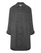 Monki Knee-Length Single-Breasted Coat Grå